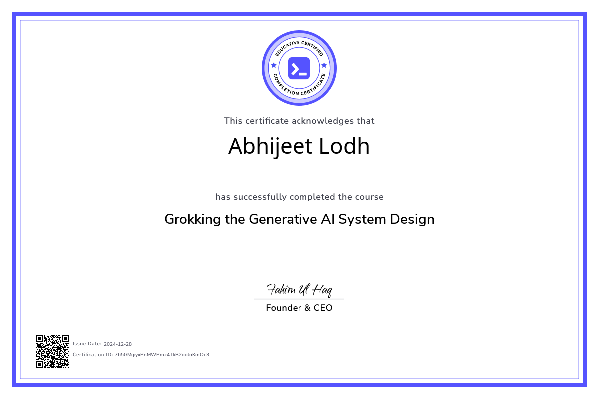 Generative AI System design